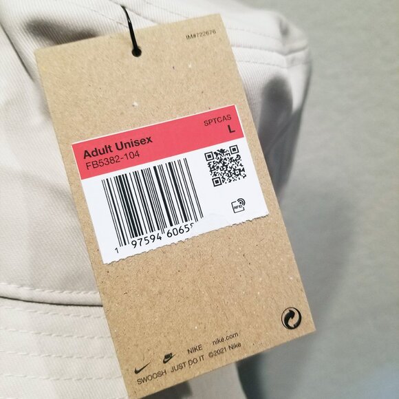 NEW Nike Unisex Swoosh Apex Bucket Hat Light Orewood Brown/Sail Size M or L $30 - Picture 8 of 13